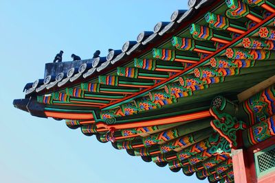 Low angle view of traditional temple