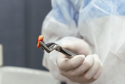 Close-up of man working