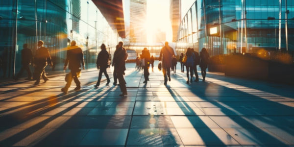 People walking on street