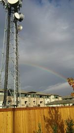 Low angle view of built structure against cloudy sky