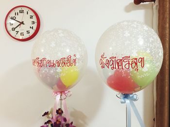 Close-up of balloons