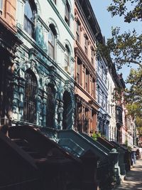 Low angle view of buildings in city