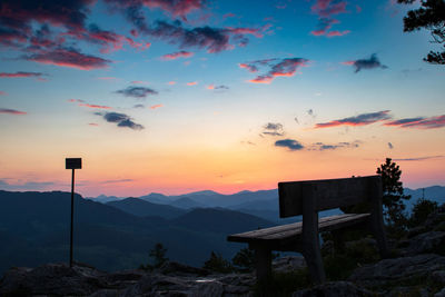 Scenic view of dramatic sky during sunset