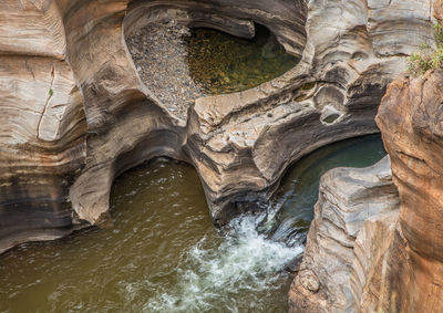 Rock formation in water