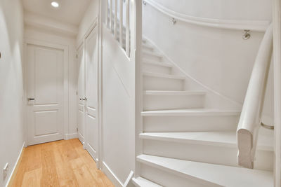 View of staircase at home