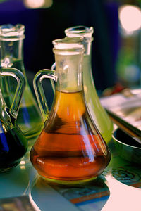 Close-up of glass on table