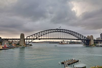 Heavy clouds over sydney harbour