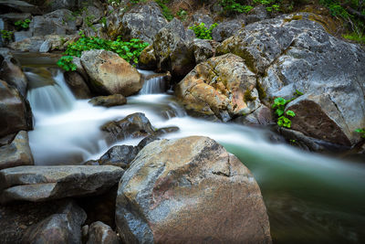 River flowing through rocks