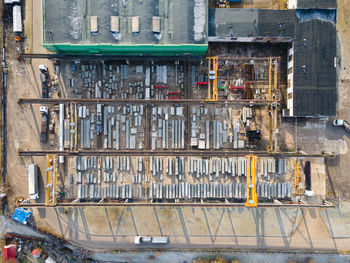 High angle view of construction site