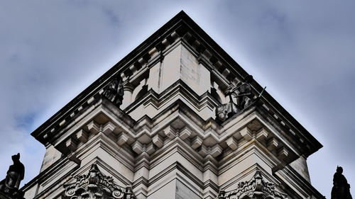 Low angle view of building against sky