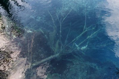 High angle view of sea water