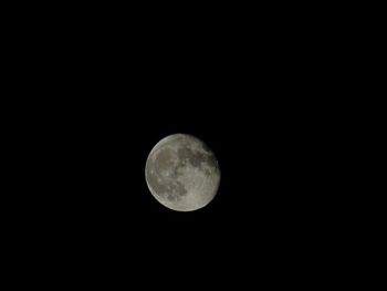 Low angle view of moon in sky