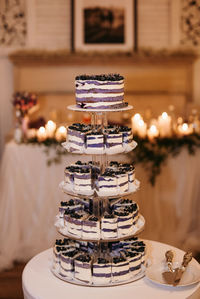 Close-up of cake on table