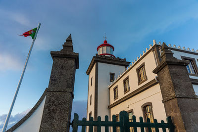 View on the lighthouse farol da ferraria on ponta ferraria on the azores, island of sao miguel