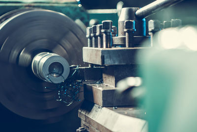 Close-up of machine part