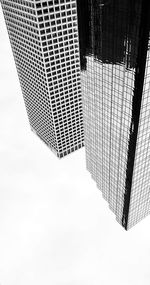 Low angle view of modern buildings against sky