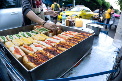 Full frame of food in market