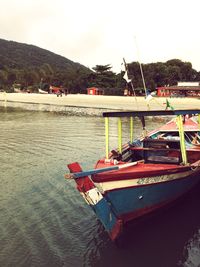 Boats in sea