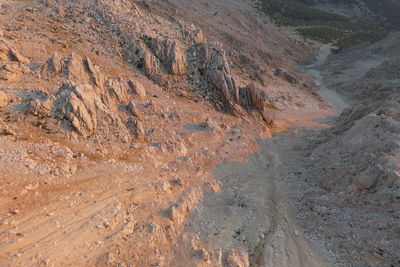 Rock formations on land