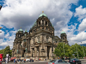 Berlin cathedral view from right tower side during the sunny summer day