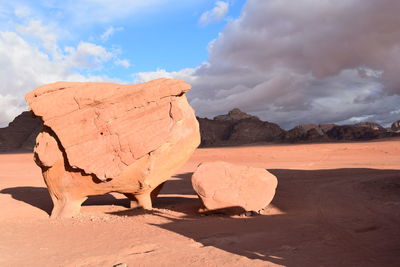 Scenic view of desert against sky