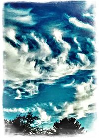 Close-up of blue water against sky