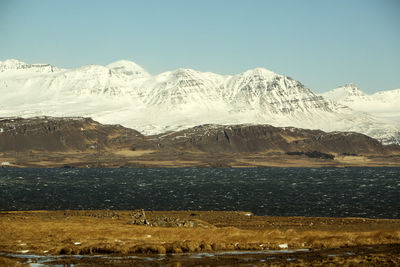 East coast of iceland in wintertime