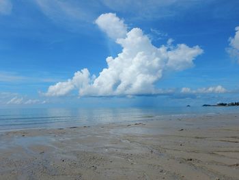 View of sea against cloudy sky