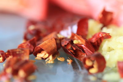 Full frame shot of chopped vegetables