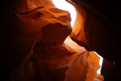 Low angle view of rock formation