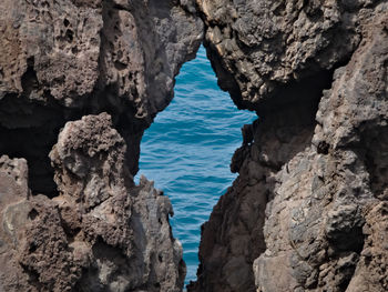 Rock formations in sea