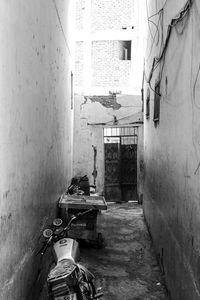 Narrow alley with buildings in background