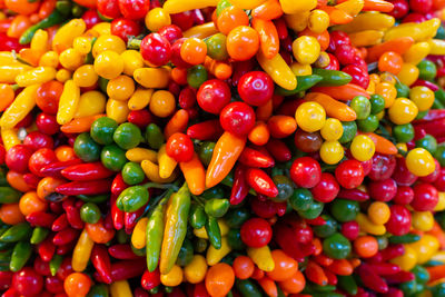 Full frame shot of tomatoes for sale in market