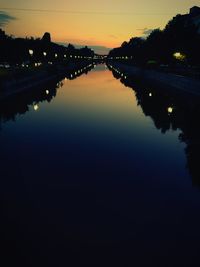 View of river at sunset