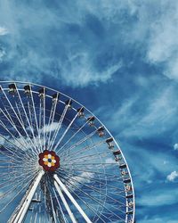 Low angle view of ferris wheel against sky