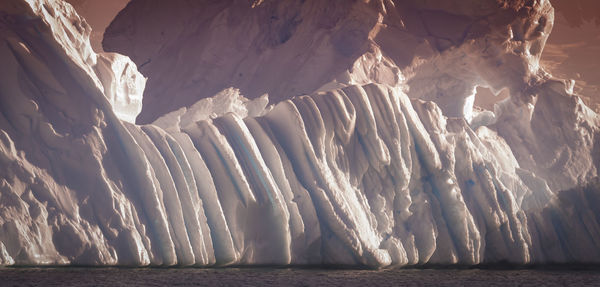 Low angle view of rock formations