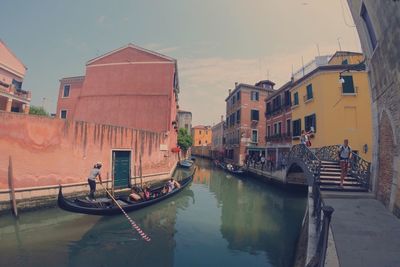 View of canal along buildings