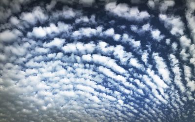 Low angle view of cloudy sky