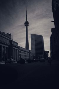 View of skyscrapers in city