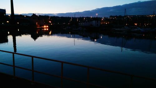 City lit up at night