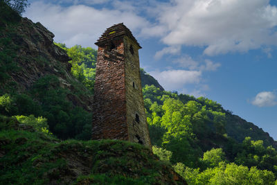 Low angle view of castle against sky