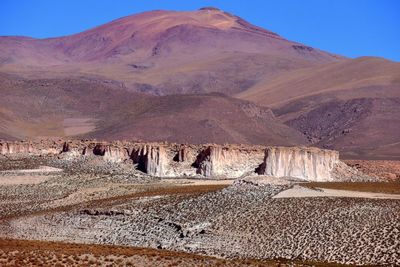 Scenic view of desert against sky