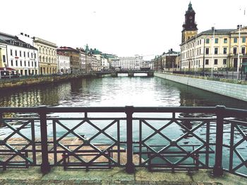 View of river in city