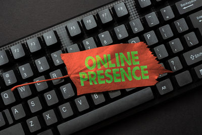 Close-up of computer keyboard
