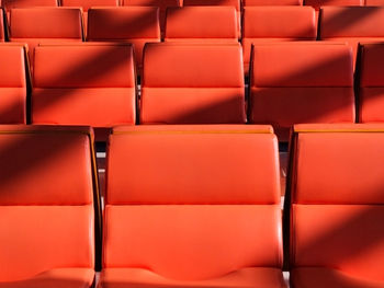 Full frame shot of empty chairs