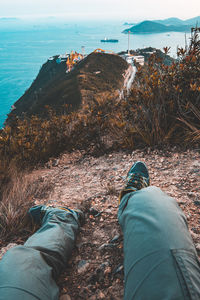 Low section of man on beach