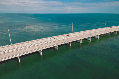 Pier over sea against sky