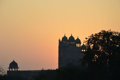 View of cathedral against sky during sunset