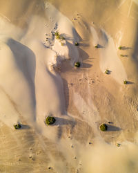 High angle view of beach