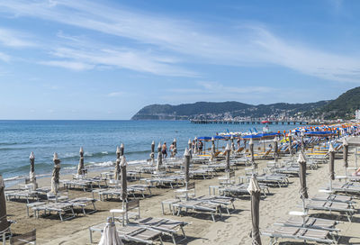 Landscape of alassio with his beautiful beach